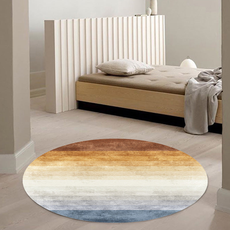 Multicolor Ombre Pattern Carpet Polyester Modern Carpet Washable Non-Slip Pet-Friendly Carpet for the Living Room