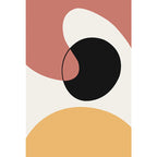 Modernist Color Block Rug Beige and Yellow Polyester Rug Non-Slip Back Washable Pet-Friendly Rug for Bedroom
