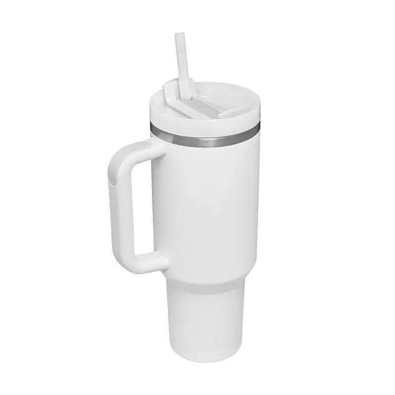 40oz Insulated Tumbler with Handle and Straw