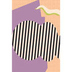 Multicolor Abstract Stripe Pattern Rug Polyester Modern Rug Washable Non-Slip Pet-Friendly Rug for the Living Room