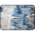 Creative abstract rug Blue Shabby Chic rug Polyester machine washable non-slip backing rug for the living room