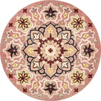 Stylish Tribal Flower Pattern Rug Multicolored Moroccan Rug Polyester Pet Friendly Non-Slip Back Washable Rug for the Living Room