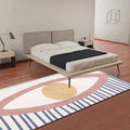 Novelty Eye Pattern Rug Pink Polyester Rug Non-Slip Back Washable Pet-Friendly Rug for Home