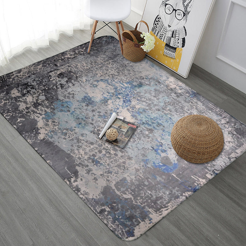 Creative abstract rug Multicolor Industrial design rug Polyester Pet-friendly non-slip backing Washable rug for the living room