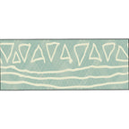 Unique Heart Pattern Rug Black and Green Moroccan Rug Polyester Pet-Friendly Non-Slip Back Washable Rug for the Living Room