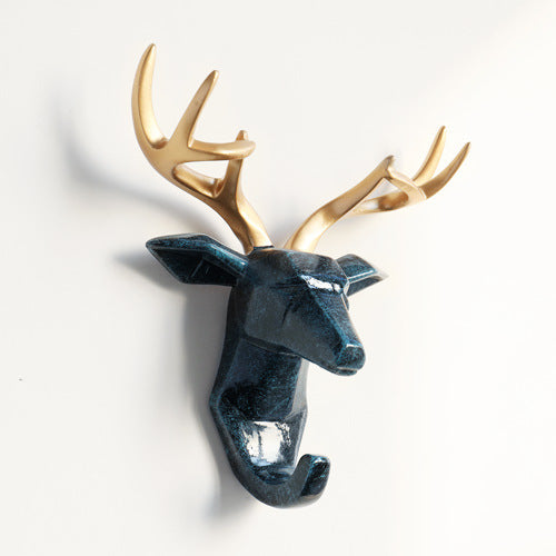 Cute Animal Head Nordic Paste Key Hook Punch-free Nail-free Clothes Hook Creative Wall Decoration Coat Hook
