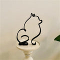 Simple Metal Dog Art Sculpture Ornaments Home Decoration