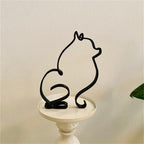 Simple Metal Dog Art Sculpture Ornaments Home Decoration