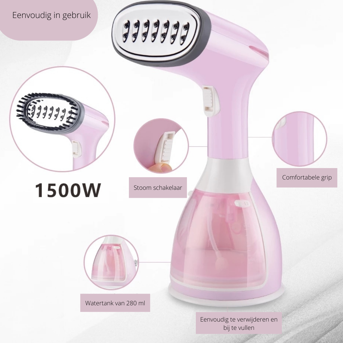 Compact Portable Garment Steamer Wrinkle-Free