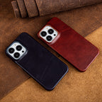 BowLtt|Premium Genuine Leather iPhone Case(Material: Top-Grain Cowhide; Thickness: 1.2mm; Application: Drop Protection, Business & Luxury Daily Use)