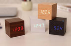 BowLtt|Square Digital Clock Thermometer(Material: Sleek Body; Function: Time Display Temperature Monitoring; Application: Bedside Placement, Home Decoration)