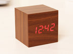 BowLtt|Square Digital Clock Thermometer(Material: Sleek Body; Function: Time Display Temperature Monitoring; Application: Bedside Placement, Home Decoration)