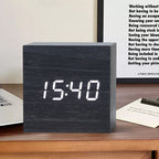 BowLtt|Square Digital Clock Thermometer(Material: Sleek Body; Function: Time Display Temperature Monitoring; Application: Bedside Placement, Home Decoration)