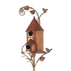 European Metal Bird House+Garden Yard/Craft Decoration