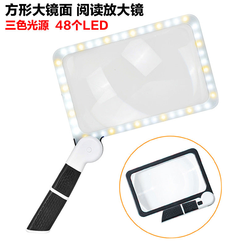 Magnifying Glass+Square Handheld Foldable
