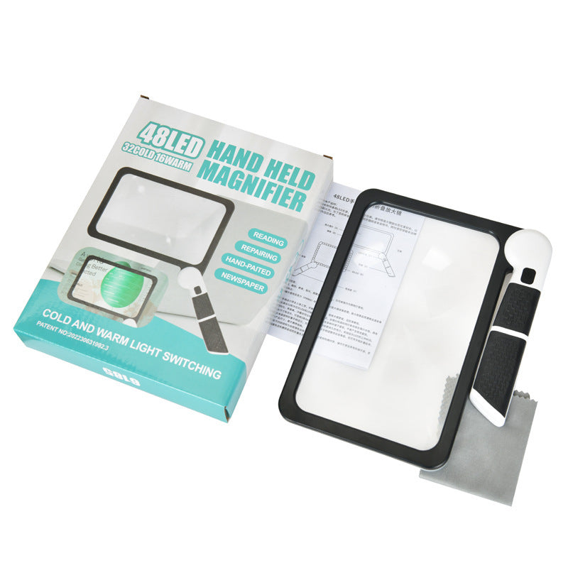 Magnifying Glass+Square Handheld Foldable