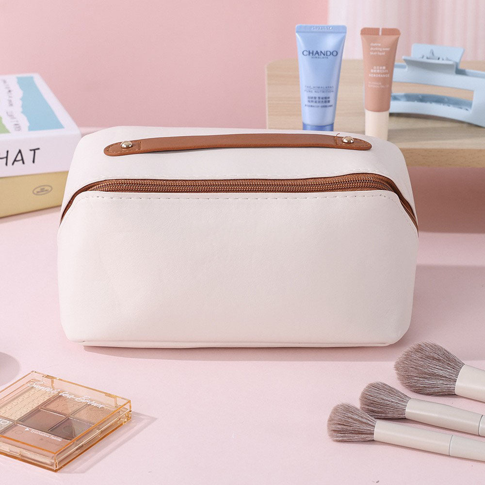 丨 Portable Travel Cosmetic Bag Large Capacity High-value PU Leather
