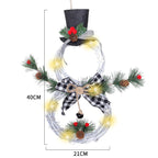 Christmas LED Lighted Vine Door Wreath