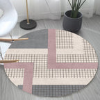 Colorful checkered rug Polyester Modern rug Washable Non-slip Pet-friendly area rug for the living room