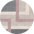 Colorful checkered rug Polyester Modern rug Washable Non-slip Pet-friendly area rug for the living room
