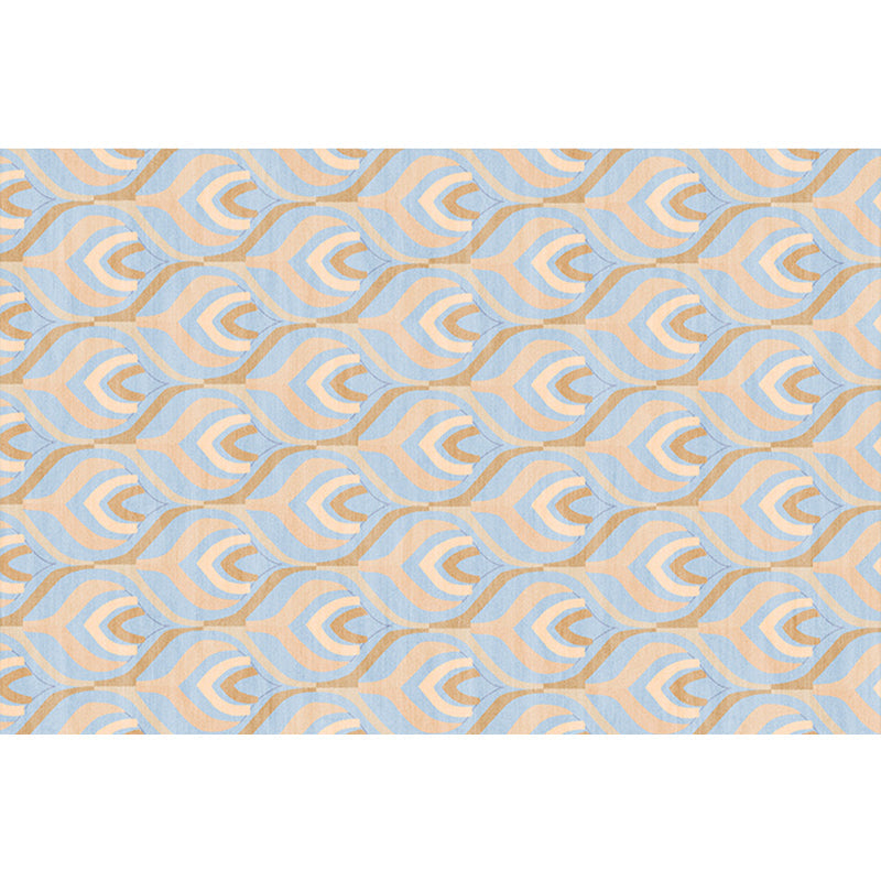 Simple Multicolor Modernist Carpet Polyester Geometric and Checkered Pattern Carpet Washable Pet-Friendly Non-Slip Carpet for the Living Room