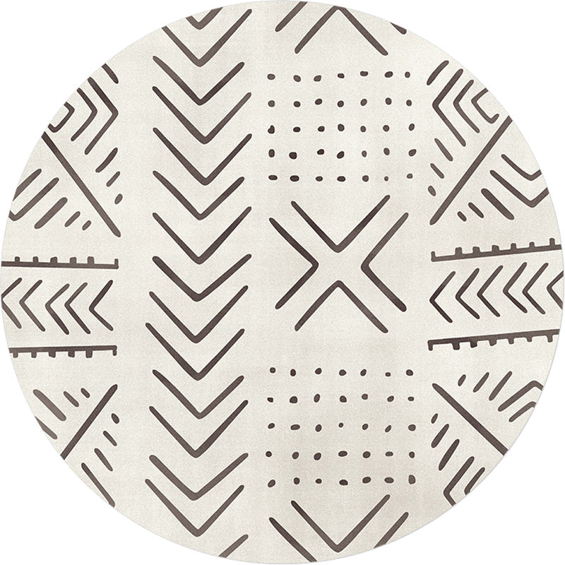 Geometric and striped pattern carpet polyester modern carpet washable non-slip pet-friendly carpet for the living room