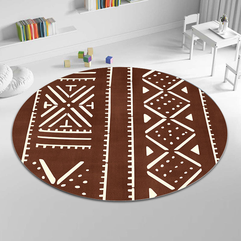 Geometric and striped pattern carpet polyester modern carpet washable non-slip pet-friendly carpet for the living room