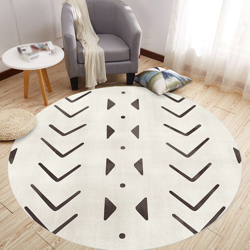 Geometric and striped pattern carpet polyester modern carpet washable non-slip pet-friendly carpet for the living room
