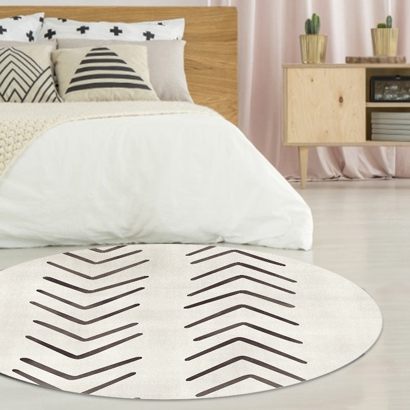 Geometric and striped pattern carpet polyester modern carpet washable non-slip pet-friendly carpet for the living room