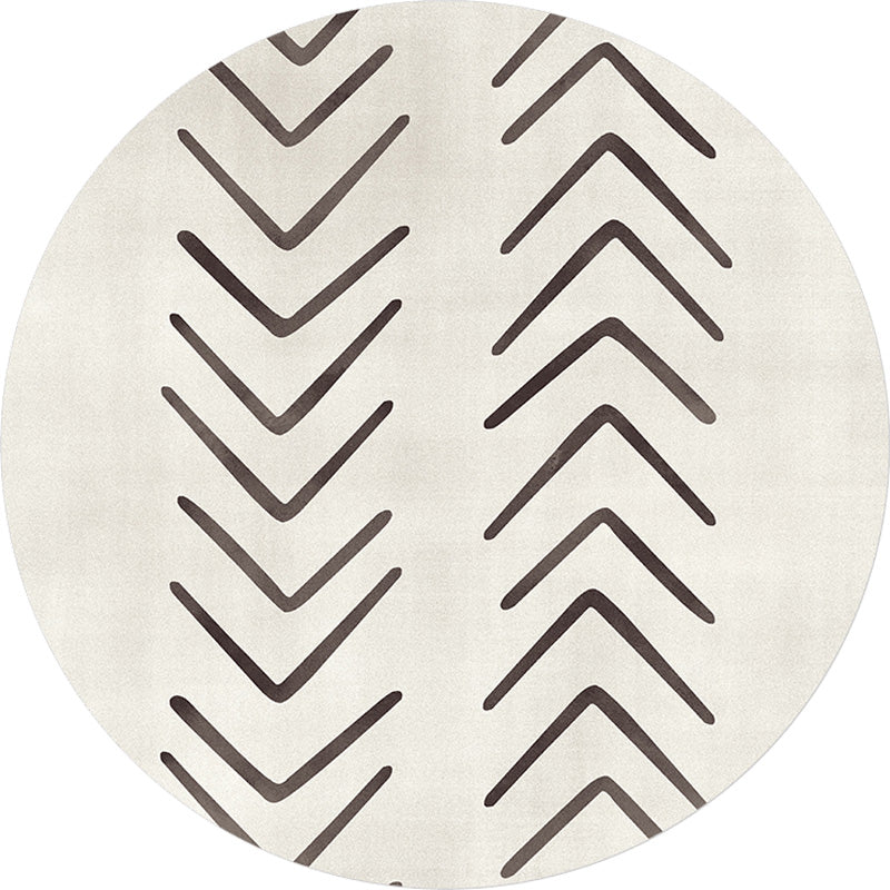 Geometric and striped pattern carpet polyester modern carpet washable non-slip pet-friendly carpet for the living room