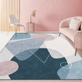 Green and Gray Color Block Carpet Polyester Modern Carpet Washable Non-Slip Pet-Friendly Area Rug for the Living Room