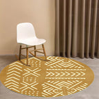 Modernist geometric pattern rug with stripes black and yellow polyester rug non-slip backing washable pet-friendly rug for the bedroom