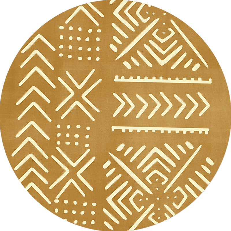 Modernist geometric pattern rug with stripes black and yellow polyester rug non-slip backing washable pet-friendly rug for the bedroom