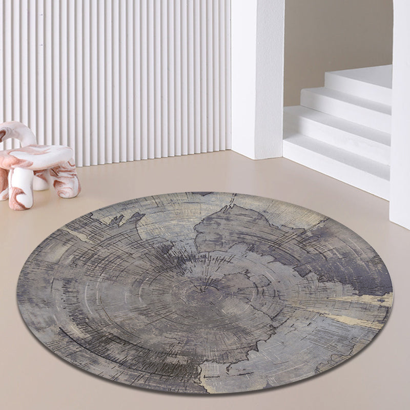 Unique Multicolored Modernist Rug Polyester Abstract Rug Washable Pet Friendly Non-Slip Rug for the Living Room
