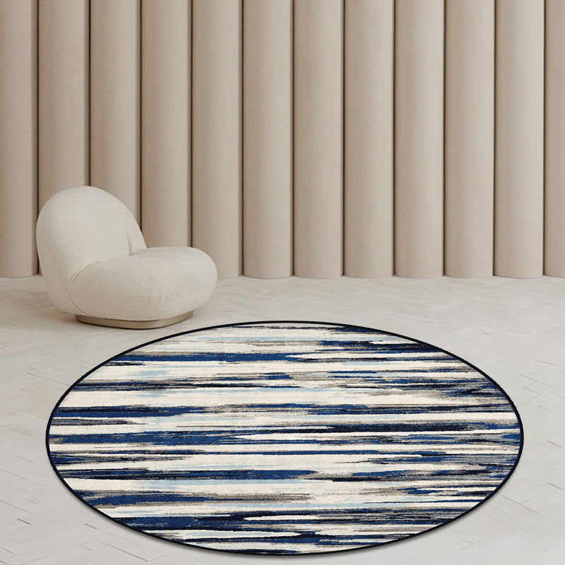 Unique Multicolored Modernist Rug Polyester Abstract Rug Washable Pet Friendly Non-Slip Rug for the Living Room