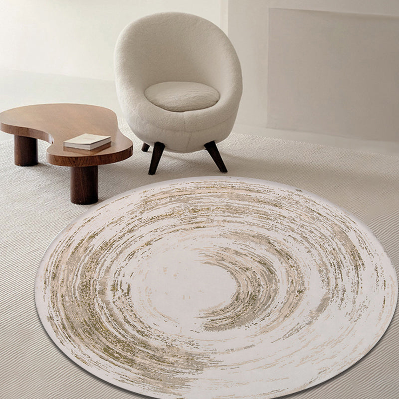 Unique Multicolored Modernist Rug Polyester Abstract Rug Washable Pet Friendly Non-Slip Rug for the Living Room