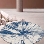 Unique Multicolored Modernist Rug Polyester Abstract Rug Washable Pet Friendly Non-Slip Rug for the Living Room