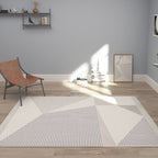 Funky Modernism Rug Green and Gray Geometric and Checkered Pattern Rug Pet Friendly Non-Slip Washable Area Rug for Decoration