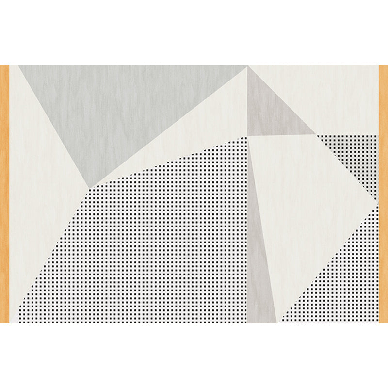 Funky Modernism Rug Green and Gray Geometric and Checkered Pattern Rug Pet Friendly Non-Slip Washable Area Rug for Decoration