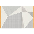 Funky Modernism Rug Green and Gray Geometric and Checkered Pattern Rug Pet Friendly Non-Slip Washable Area Rug for Decoration