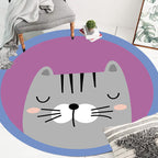 Kids Animal pattern Carpet Multicolor Polyester Carpet Non-Slip Back Washable Pet-Friendly Carpet for Bedroom