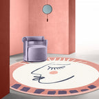Character Carpet Polyester Modern Carpet Washable Anti-Slip Pet-Friendly Area Rug for Living Room