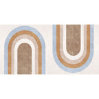 Stylish brown Nordic carpet polyester geometric pattern carpet washable pet-friendly non-slip carpet for the living room