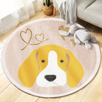 Unique Multicolor Kids Rug Polyester Animal Pattern Rug Washable Pet-Friendly Non-Slip Carpet for the Children's Room