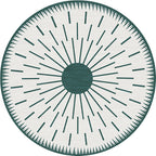 Creative Modernist Carpet Polyester Radial Pattern Rug Washable Pet-Friendly Non-Slip Rug for the Living Room