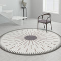 Creative Modernist Carpet Polyester Radial Pattern Rug Washable Pet-Friendly Non-Slip Rug for the Living Room