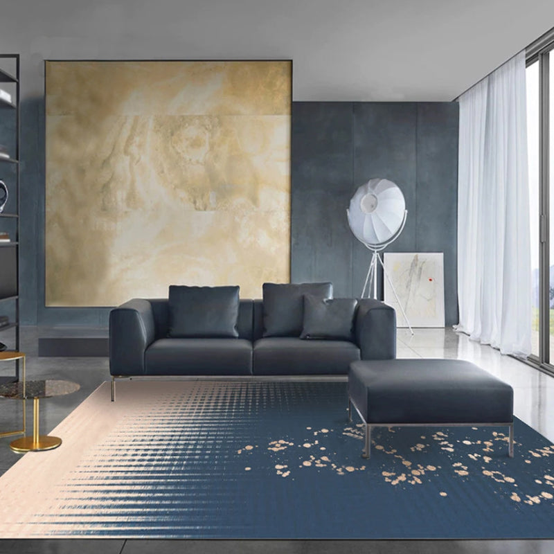 Multicolor Ombre Pattern Carpet Polyester Modern Carpet Washable Non-Slip Pet-Friendly Carpet for the Living Room