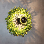 Green Bike Wall Light Fixture Factory Iron 1 Bulb Restaurant Plant Wall Sconces Lighting Fixture, 16"/19.5" H