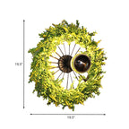 Green Bike Wall Light Fixture Factory Iron 1 Bulb Restaurant Plant Wall Sconces Lighting Fixture, 16"/19.5" H