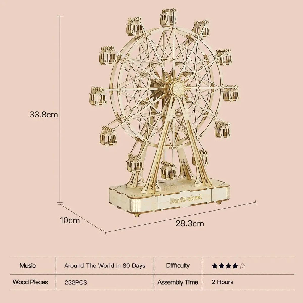 3D wooden model Ferris wheel to build yourself
